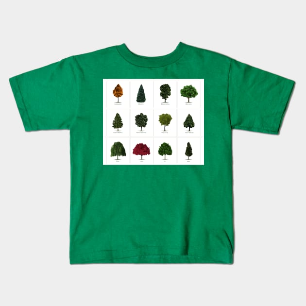 Trees Kids T-Shirt by Choulous79